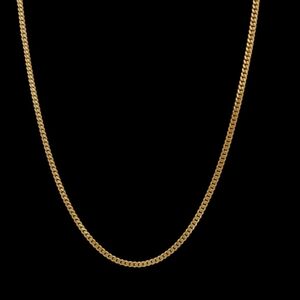 Classic Gold Tone Curb Chain Necklace